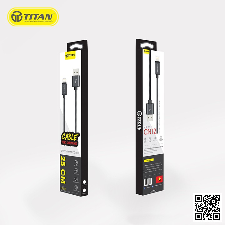 Cáp Ngắn 25cm Dây Dù Chân Micro TITAN - CN11