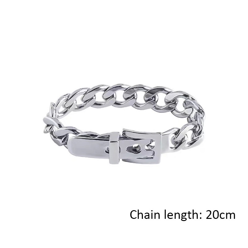 1 Vòng Tay Dây Xích Dày Phong Cách Punk Thời Trang Unisex