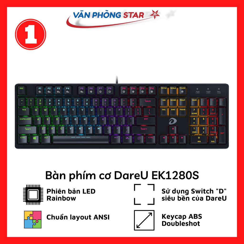 Bàn phím cơ DareU EK1280S chính hãng
