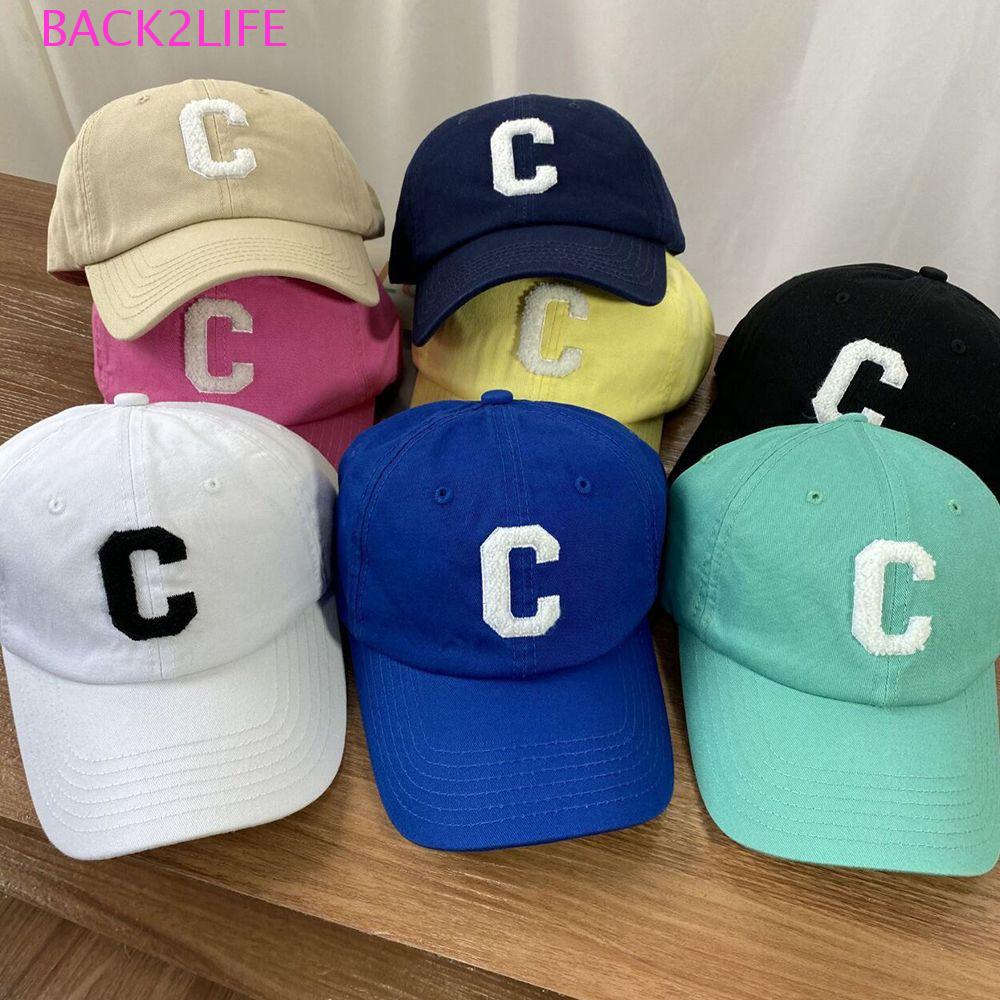 Mũ Lưỡi Trai Cotton Thêu Chữ C BACK2LIFE Phong Cách Retro