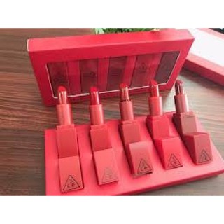 Set 5 son mini tone đỏ