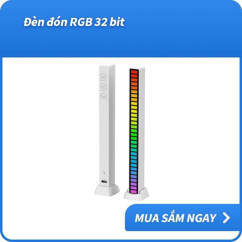 Thanh Đèn Led Cảm Ứng Âm Thanh Trạng Trí Máy Tính,Ti Vi,Bàn Làm Việc...