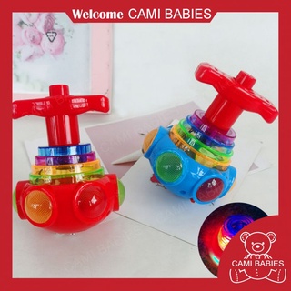 Đồ chơi con quay gỗ, con quay nhựa, cù quay có nhạc và đèn led quay tít siêu vui nhộn cho bé