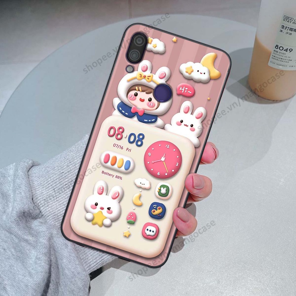 Ốp lưng Xiaomi Redmi Note 7 hình gấu, thỏ, đồng hồ cute dễ thương