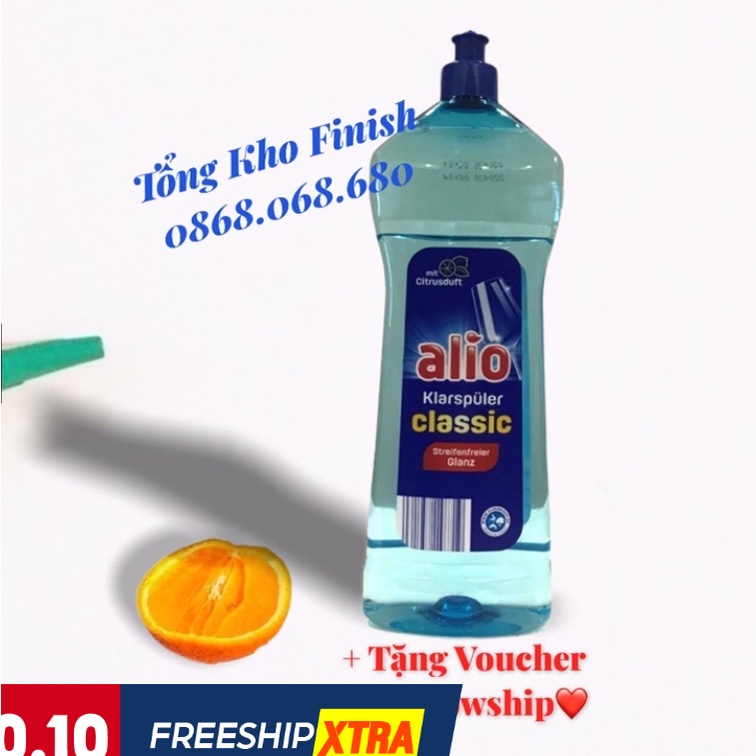 Nước làm bóng Alio  chai 1 lít chuyên dùng cho máy rửa bát