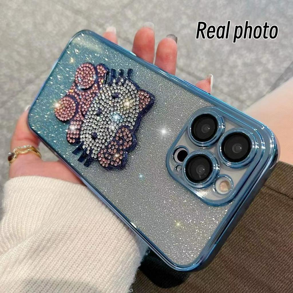Ốp Điện Thoại Mạ Điện Họa Tiết Mèo Sang Trọng Cho iPhone 14 Pro Max 13 Pro Max 12 Pro Max 11 Pro Max