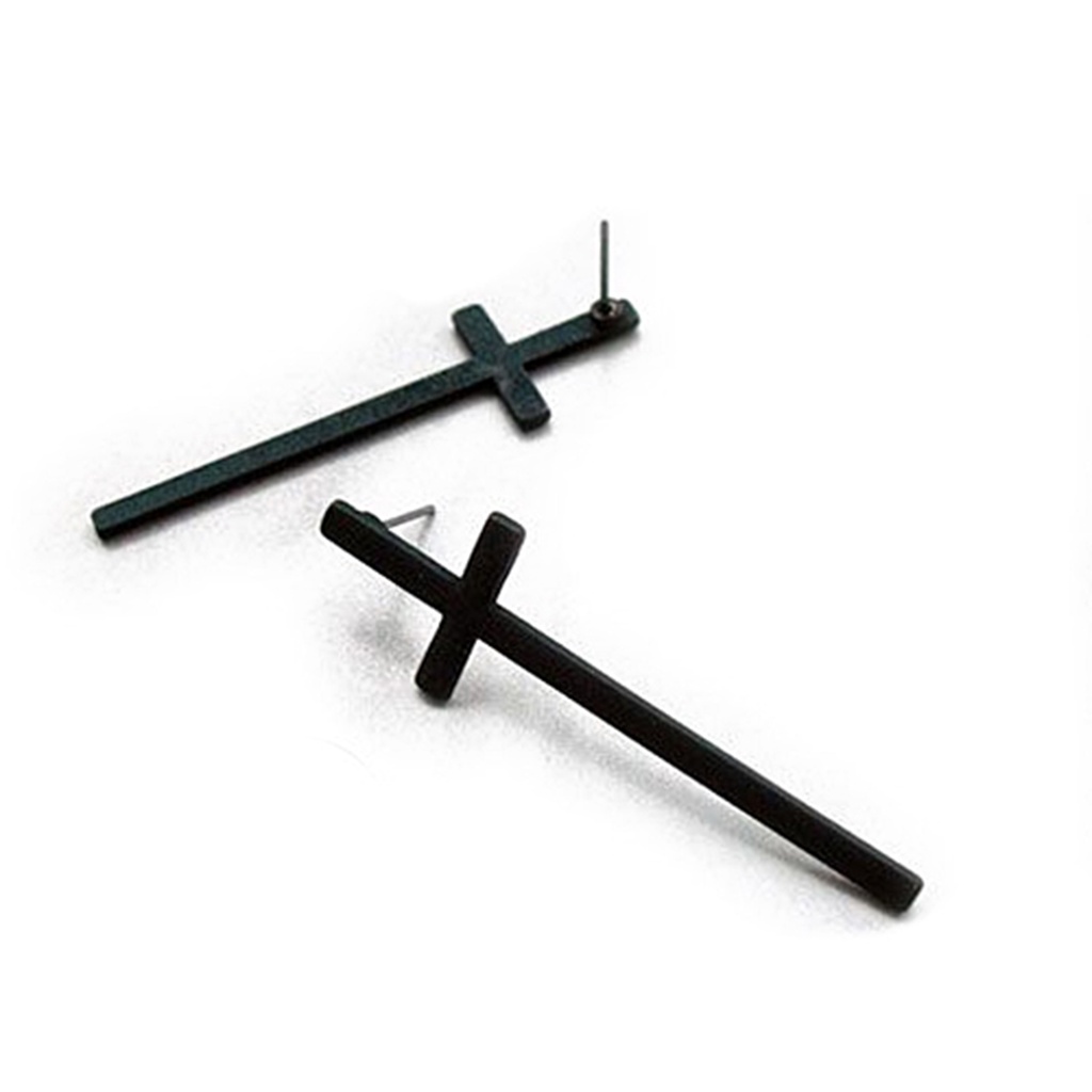 Đôi khuyên tai hình thánh giá phong cách vintage cá tính