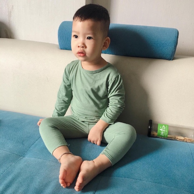 Bộ tay dài thun lạnh Peekaboo cho bé