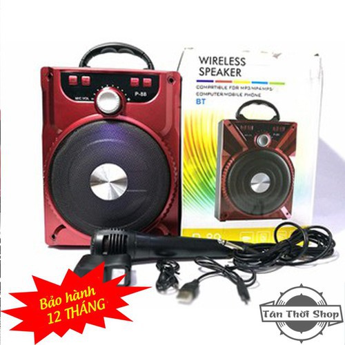 Loa Kéo Bluetooth P88 P89 - Tặng Micro Hát Karaoke Cực Hay-Bảo hành 1 đổi 1