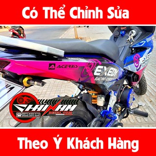Tem Trùm Exciter 150 xanh hồng