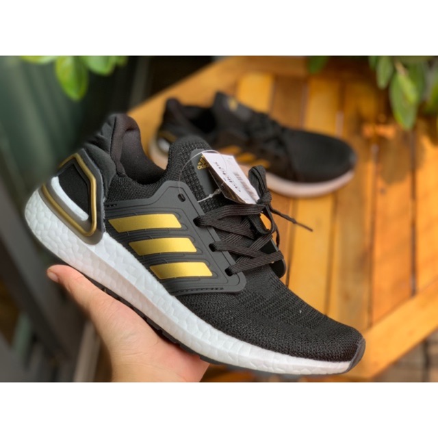 (Tặng móc khoá) Giầy Ultraboost đen vàng 6.0 cao cấp fullbox