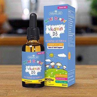 Natures Aid Vitamin D3 Drops 50ml - vitamin D3 cho bé