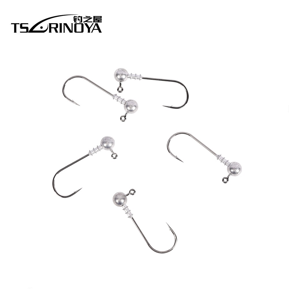 Lưỡi câu chì tròn Tsurinoya B17 - Jighead đầu tròn P53 chuyên móc mồi mềm lure lóc, lure chẽm - HitaFishing