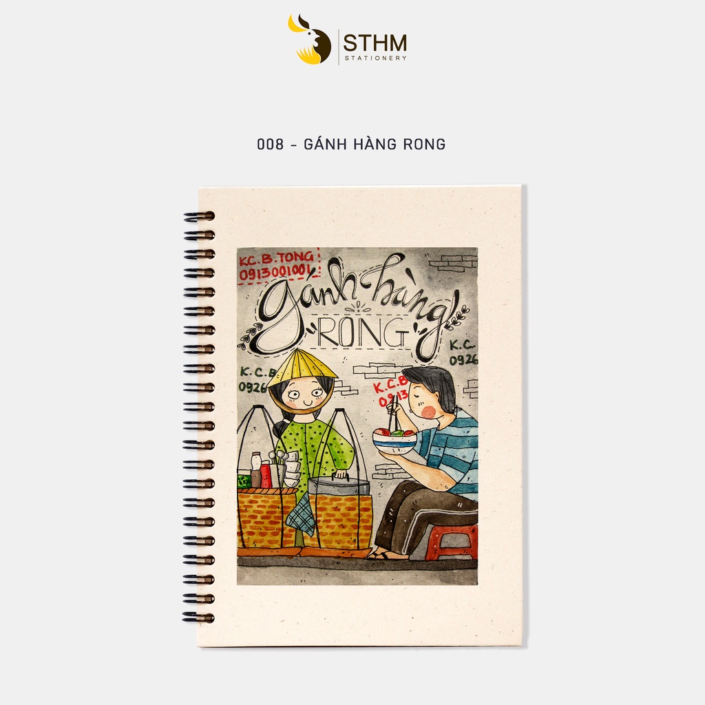 GÁNH HÀNG RONG - Sổ tay bìa cứng - A5 - 008 - STHM stationery