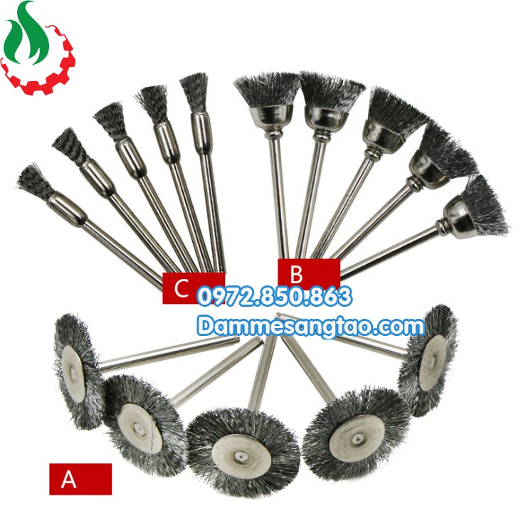 Chổi Đánh Rỉ Sét Trục 3Mm - (5K/1 Chổi)