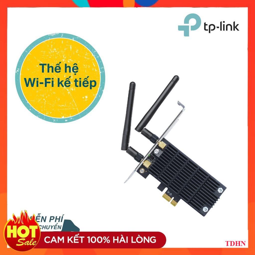 TP-Link Card mạng PCI Express Wifi Băng tần kép Chuẩn AC 1300Mbps Kết nối 2 ăng ten - Archer T6E -Hãng phân phối chính t