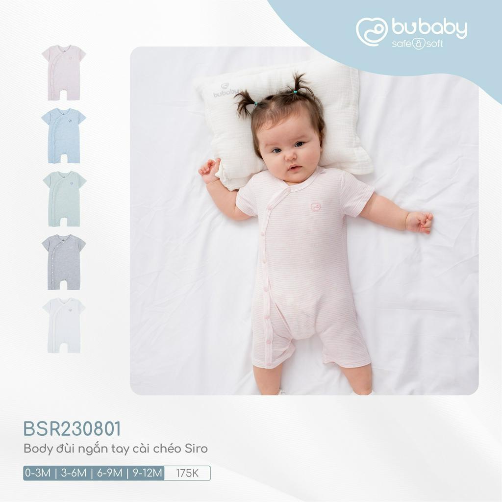 Body đùi ngắn tay cài chéo Siro Bu Baby