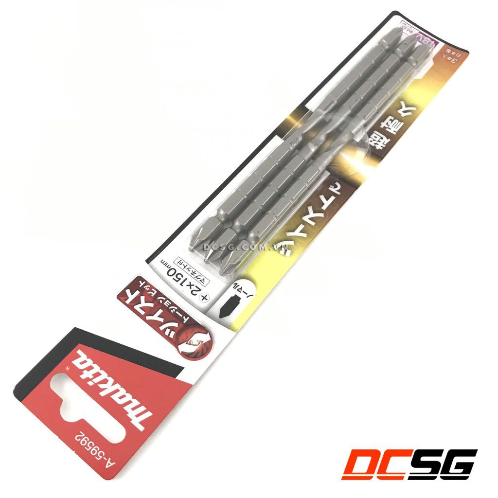 Mũi vít 2 đầu Torsion bạc 1/4&quot; PH2x150mm Makita A-59592