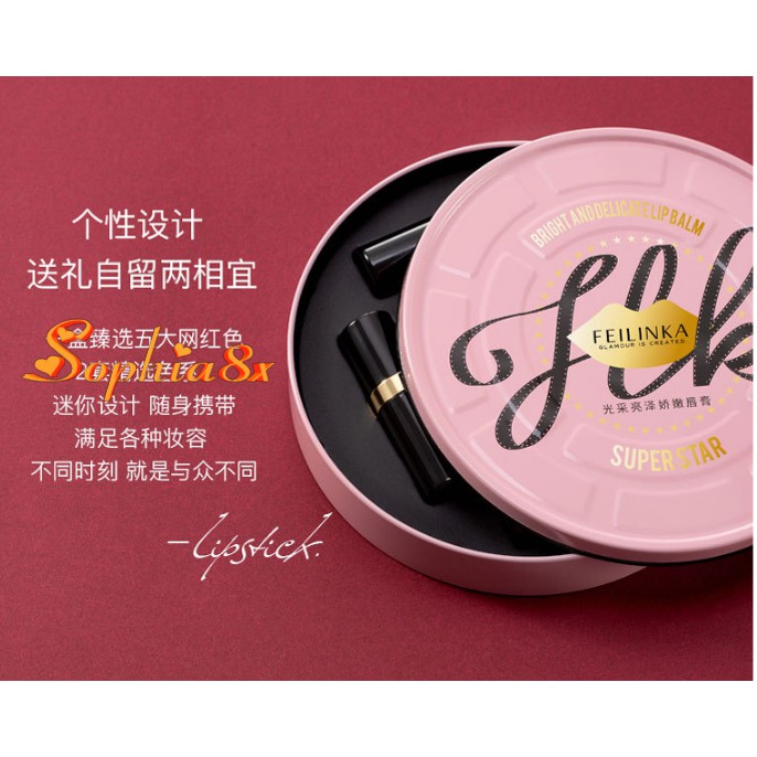 Set 5 son thỏi mini vừa mịn vừa lì môi Feilinka Super Star