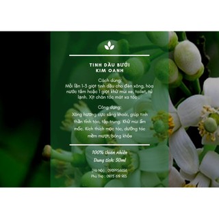 Tinh dầu bưởi nguyên chất 100%