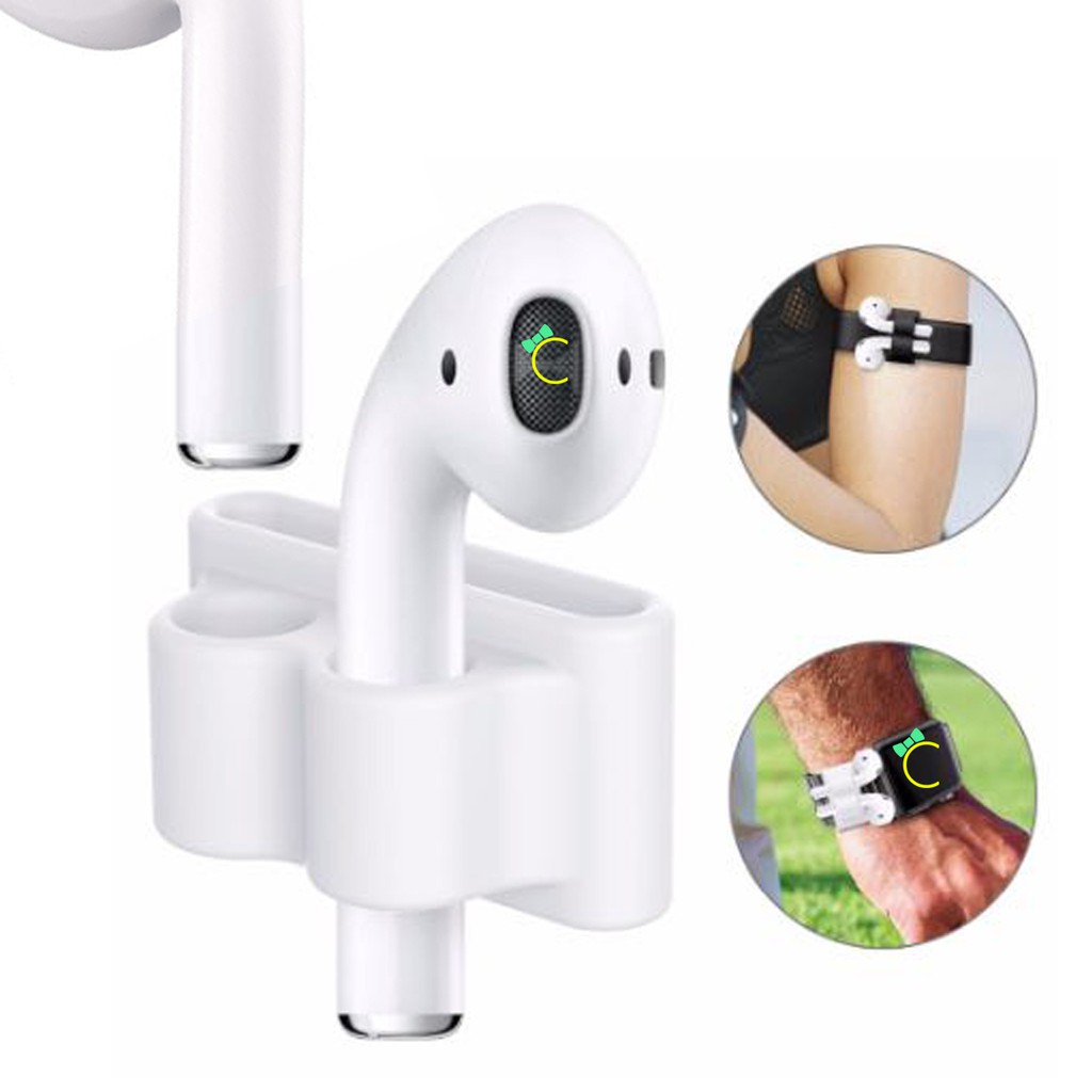 Phụ kiện silicone giữ tai nghe airpod đeo quai đồng hồ apple watch - CMPK116 - cami