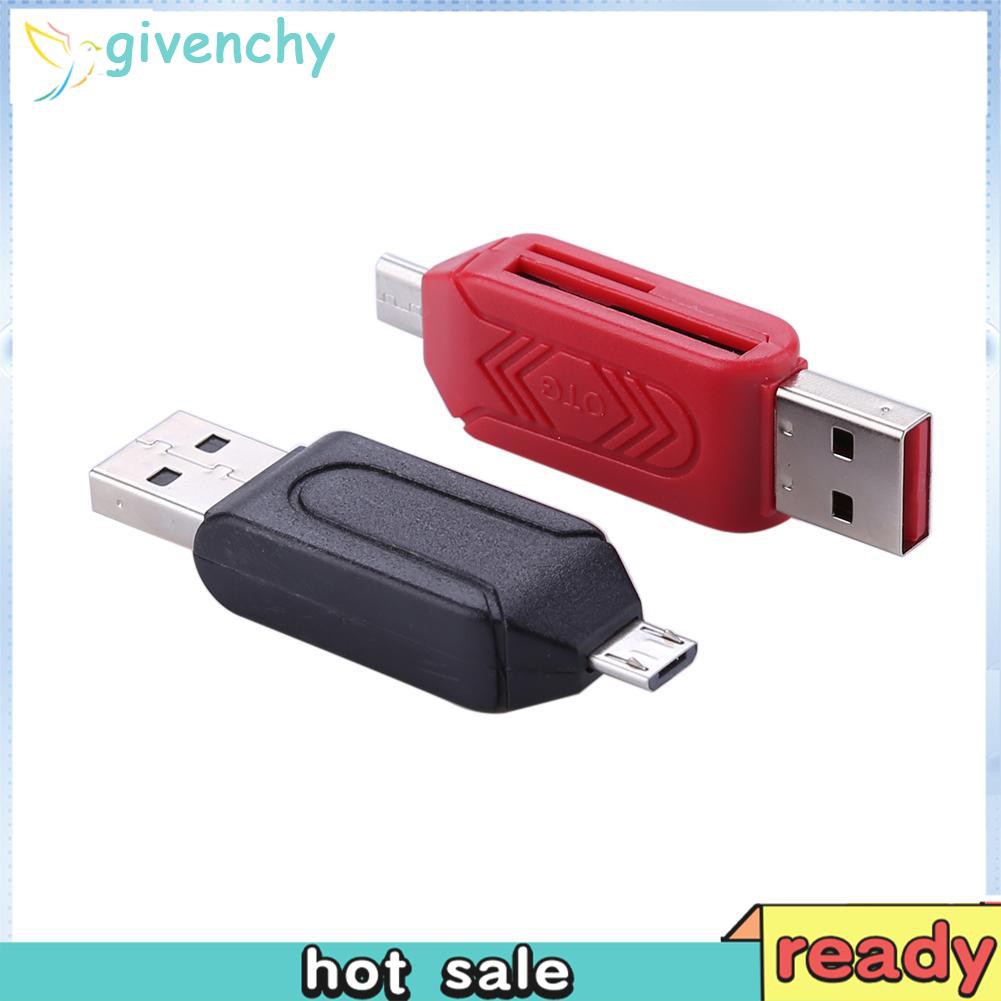 Đầu Đọc Thẻ Nhớ Usb 2.0 Otg Tf / Sd Đa Năng 2 Trong 1