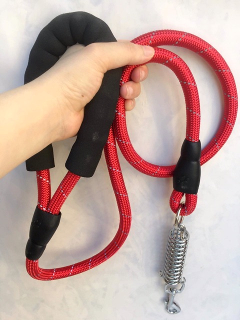 Dây dắt chó có lò xo trợ lực siêu bền dài 1,5m dây 1,2cm