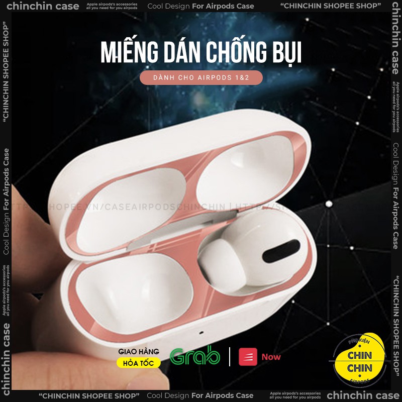 Miếng Dán Kim Loại Chống Bám Bẩn Bảo Vệ AirPods Pro Miếng Dán Kim Loại Chống Bụi Cho Airpod Pro