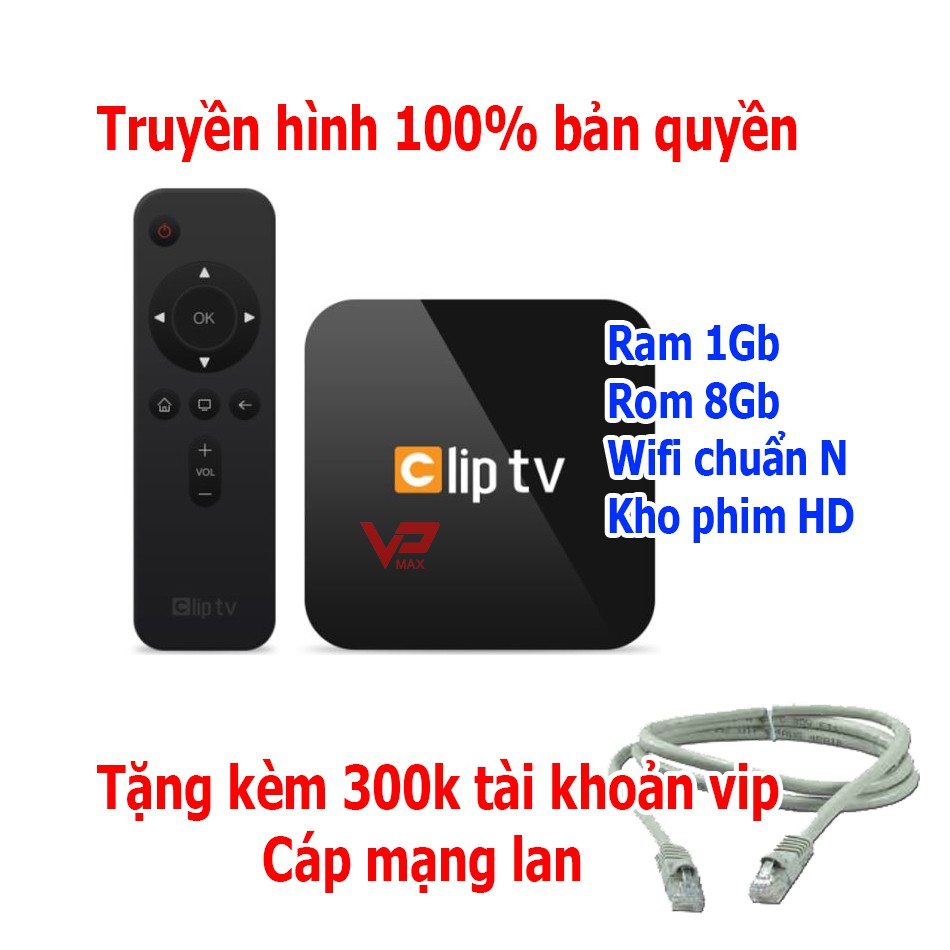 [Mã 159ELSALE hoàn 7% xu đơn 300K] Clip Tivi Box - Hộp Truyền Hình Internet Thông Minh