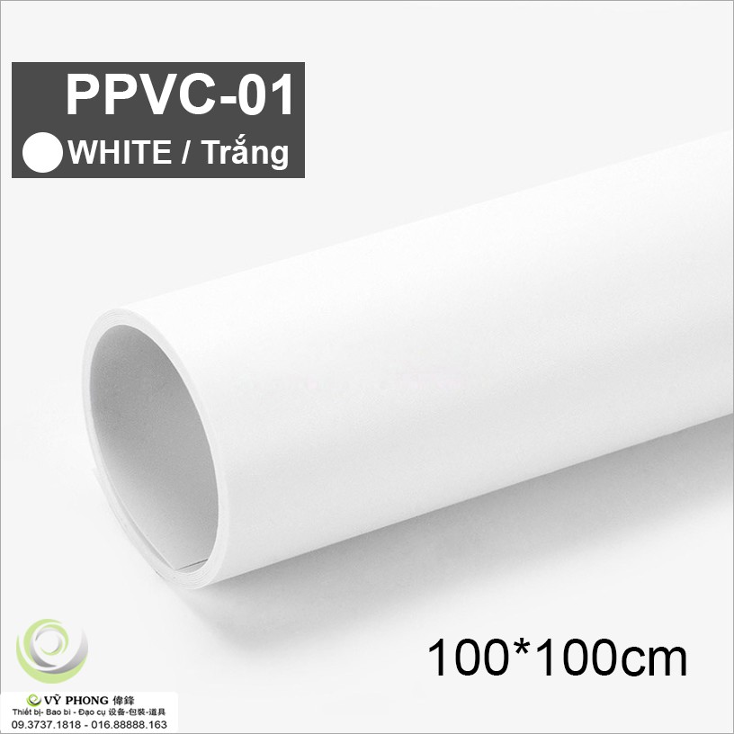 Phông nền chụp ảnh PVC 100cm màu trơn CHỤP HÌNH PPVC100x100-01,2,3,4,5,6,7,8,9