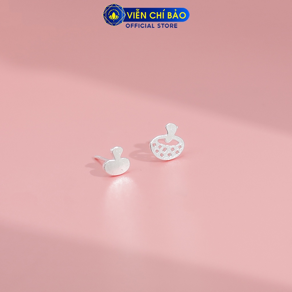 Bông tai bạc nữ hình cây nấm chất liệu bạc 925 thời trang phụ kiện trang sức nữ thương hiệu Viễn Chí Bảo E064