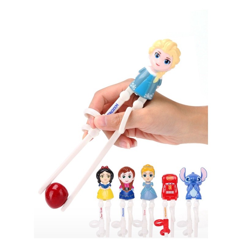 Đũa tập ăn cho bé, đũa xỏ ngón 3D nhân vật hoạt hình chắc chắn và dễ sử dụng DTA001