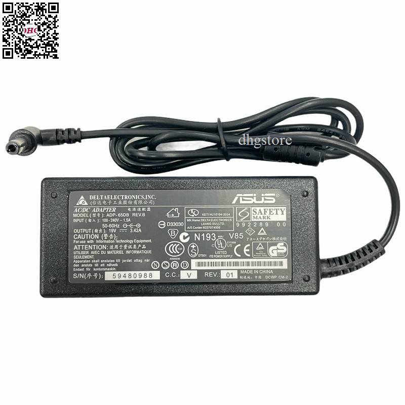 Sạc laptop Asus 19V - 3.42A  65W