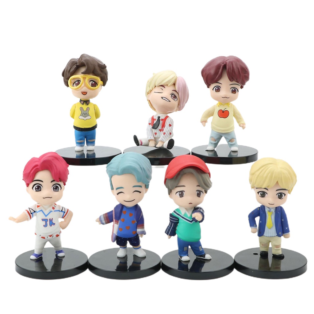 Mô Hình Nhân Vật BTS Mini X Mattel pop-up V Jimin SUGA Jin RM Hope Jung kook Bằng PVC