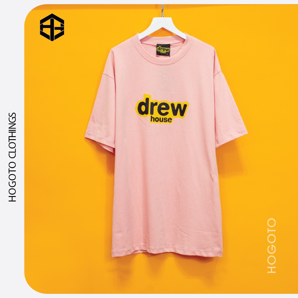 Áo thun tay lỡ DREW House Hogoto shop , Áo thun unisex nam nữ form rộng oversize chất liệu Cotton