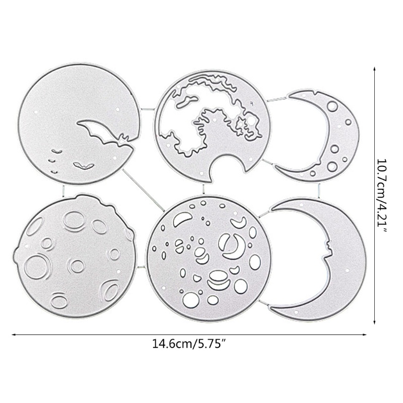 Khuôn Cắt Giấy Kim Loại Hình Mặt Trời Mặt Trăng