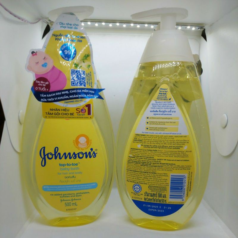 gohnson's top- to-toe baby bath Sữa Tắm Gội Trẻ Em