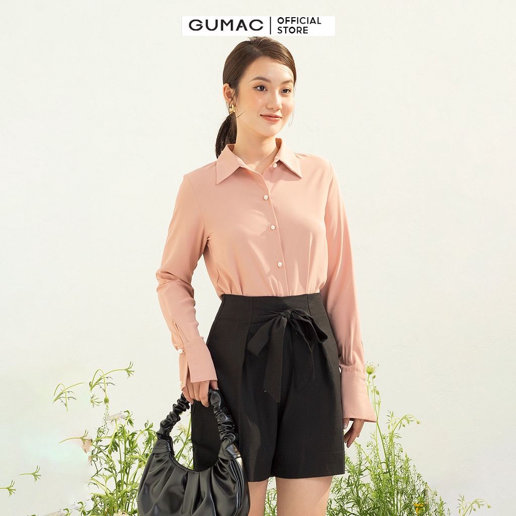 [Mã WABRGUM giảm 10% tối đa 30K đơn 99K] Quần short nữ thời trang GUMAC thiết kế buộc nơ QC03004