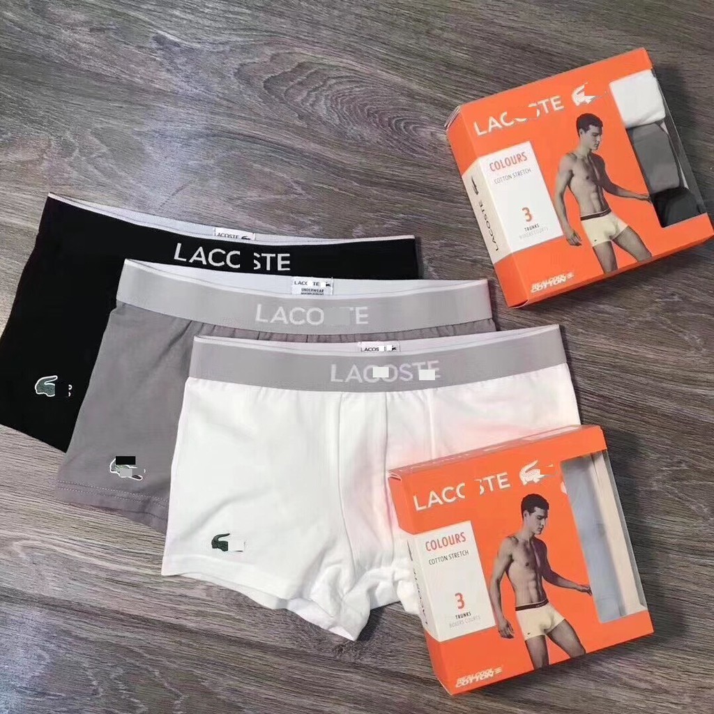 Combo 3 sịp đùi Boxer Lac0ste Cao cấp( 3 màu khác nhau)