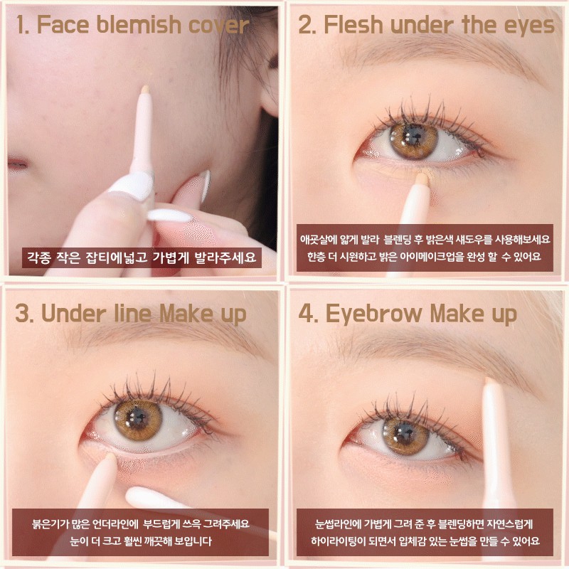 [Bling Glow] Concealer Pencil 2 màu / Che khuyết điểm / Che khuyết điểm mắt | BigBuy360 - bigbuy360.vn
