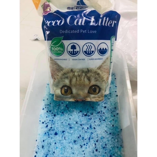 Cát Thuỷ Tinh cho mèo Secco - Chuyên khử mùi trong phòng kín - Thấm Hút Tốt - Tiết kiệm - Giá rẻ