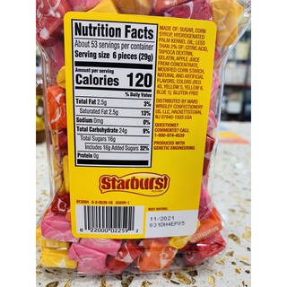 Kẹo Mềm Trái Cây Starburst Original 1.53kg Mỹ