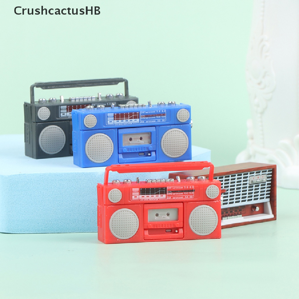[CrushcactusHB] 1:12 Dollhouse Miniature Radio Model Recorder Player Toy Doll Furniture Decor Hot Sell