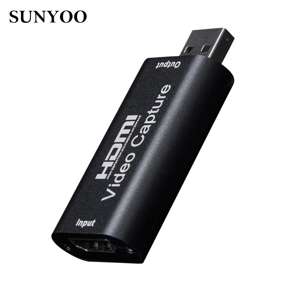 sunyoo HDMI To USB 2.0 Live Streaming HDMI Video Capture 4K 1080P For HD Game Video Recorder Novel