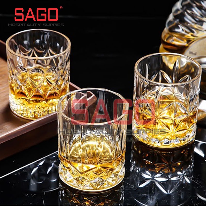 Ly Thủy Tinh Deli Whis.ky Rock 340ml | Tùy Chọn Họa Tiết Trên Ly , Thủy Tinh cao cấp