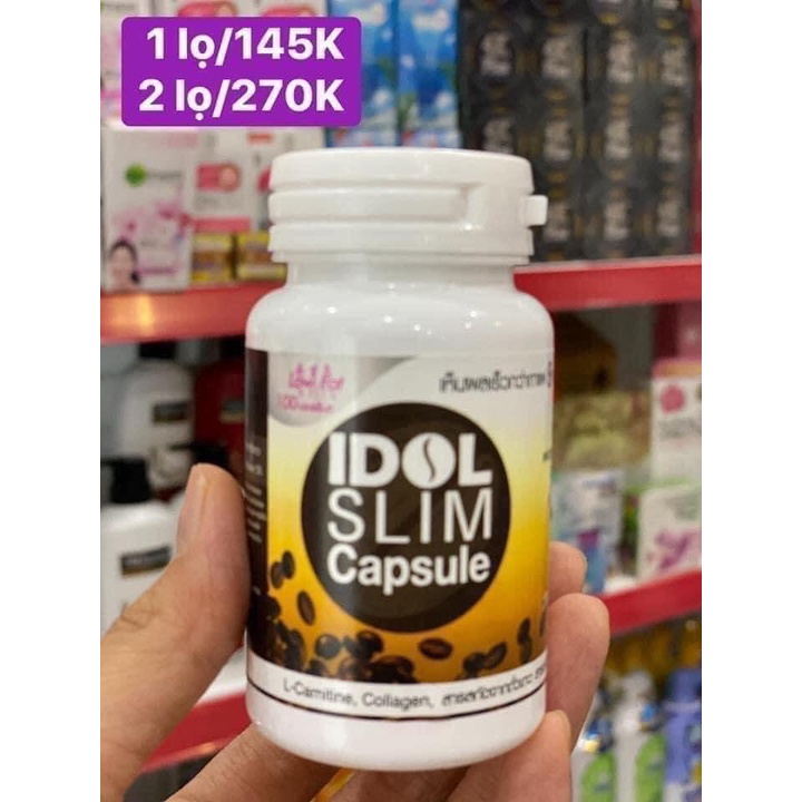 𝘁𝗵𝘂𝗼̂́𝗰 giảm cân thái lan,idol slim cafe Capsule hũ 15 viên trắng chính hãng