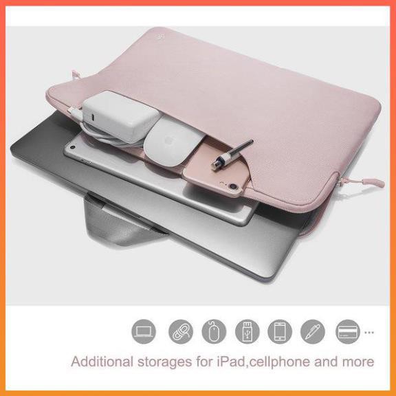 Túi xách đựng laptop, macbook thời trang nữ 13 inch - TOMTOC  Slim Handbag A21 Màu hồng - Hàng Chính Hãng