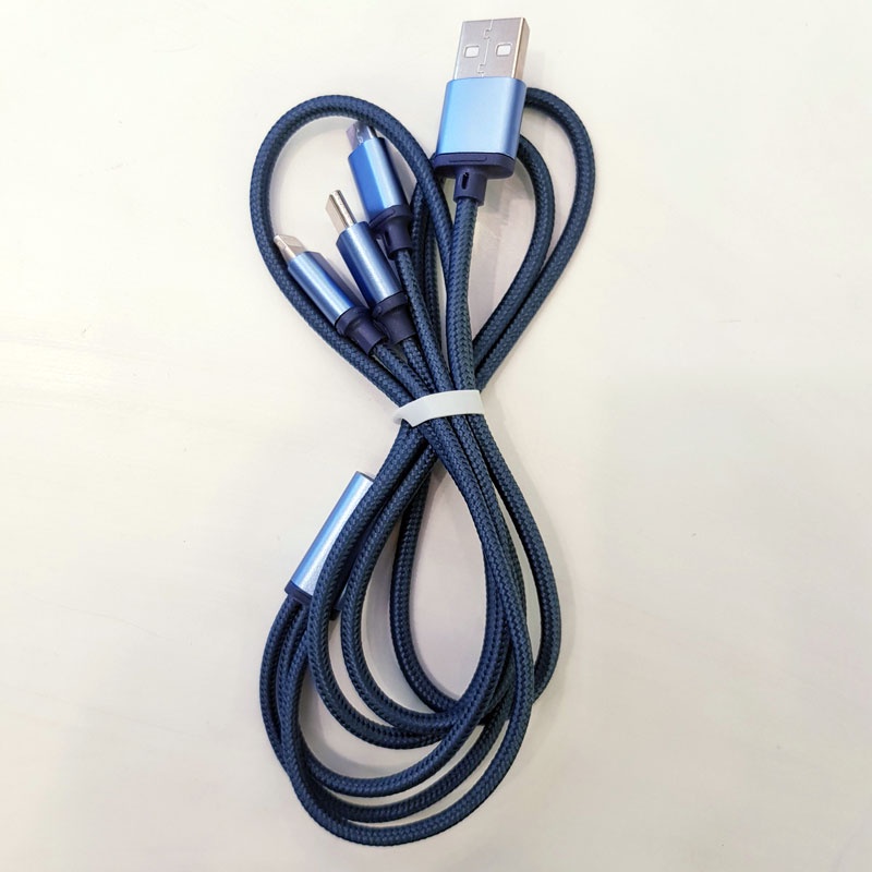 Dây Sạc Nhanh 3in1 Remax RC-131TH. Cáp Sạc Remax RC 131TH Được Bọc Dù Chắc Chắn, Sạc Pin Cực Nhanh. Bảo Hành 12 Tháng