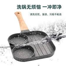 Chảo Chống Dính Chia Ô 4 Ngăn Chống Dính Dùng Cho Tất Cả Các Loại Bếp Chảo Đá Nấu Nhiều Món Đa Năng