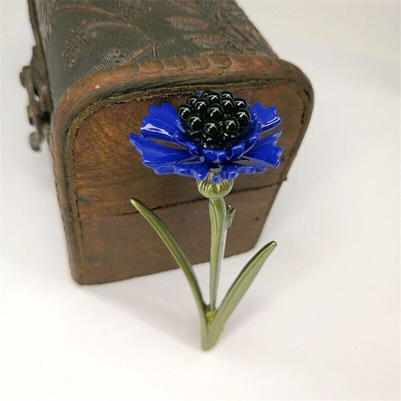 Ghim Cài Áo Hình Bông Hoa Đính Ngọc Trai Phong Cách Vintage